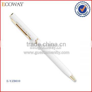 OEM New Style Hotel Travel Custom White Luxury Heavy Metal Pens