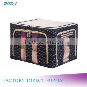 600D Oxford Foldable Fabric Stainless Clear Storage Box