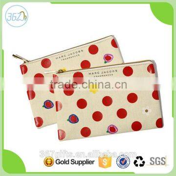 Women's Fashion Makeup Bag Dot Lady Handbag Canvas Cosmetic Bag