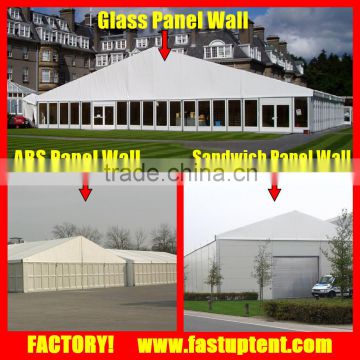 Guangzhou best wedding tent with glass door and hard solid abs wall panel sandwich panel wall