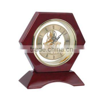 Octagon Wooden Clock With High Quality For Wholesale Desktop Clock