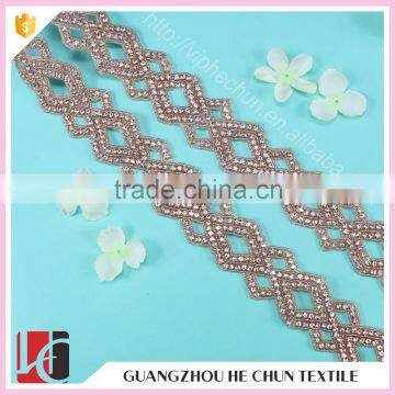 HC4810-1 Hechun Fashion Wholesale Diamond Bridal Diamond Crystal Trim for Wedding Dress