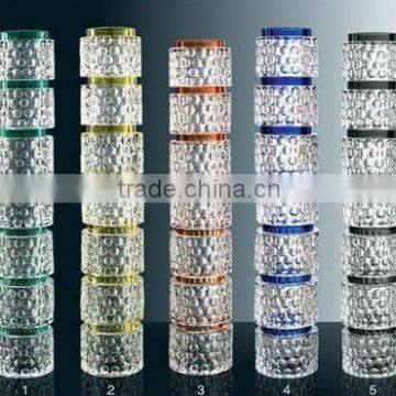 Round Golf Shape Decorative Crystal Glass Columns