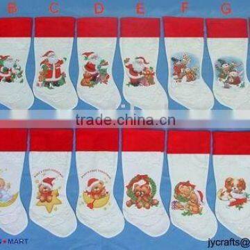 15"H sublimation Christmas felt stocking