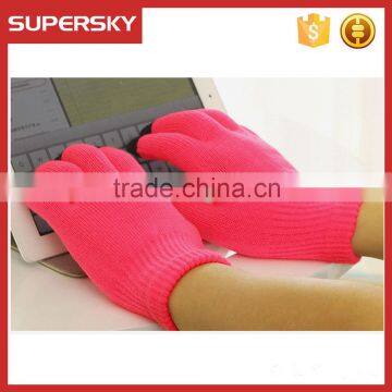 V-375 Cheap simple plain winter hand warmer gloves magic touch screen gloves