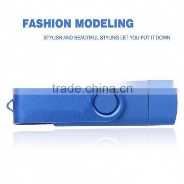 Super 2 In 1 OTG Micro USB Flash Drive 64GB Classic Style For Mobile Smart Phone Tablet Computer Player TV DVD Etc (Golden) photo-2