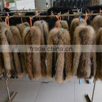 Natural Raccoon Fur Trimming / Real Fur Hood Trim / Trim For Collar