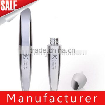 OEM private label shiny silver mascara tube with brush