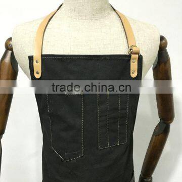 Custom High Quality Black Canvas Apron for Men photo-2