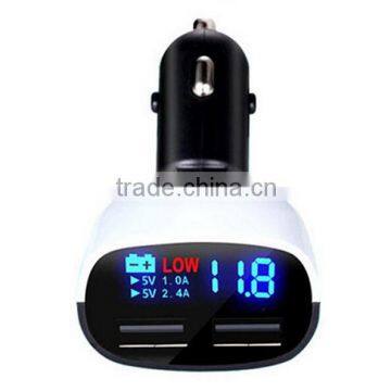 3.4A Mini Universal LED Display Dual USB Car Charger Adapter 5V 2 Port For iPhone 6 6 Plus 5 5S 4 4S iPad Samsung Phone