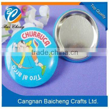 nice design cheap magnetic button badges in sportman images and arch design of smooth touch