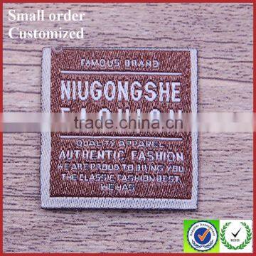 Two layer high quality embroidery label manufacturer cloth label