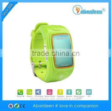 intecom voice messages GPS wrist watch for kids tracker with Ios/Android APP
