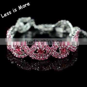 Three color fashion crystal bracelet jewelry