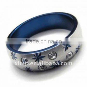 TR001 fashion Custom titanium/stainless steel ring