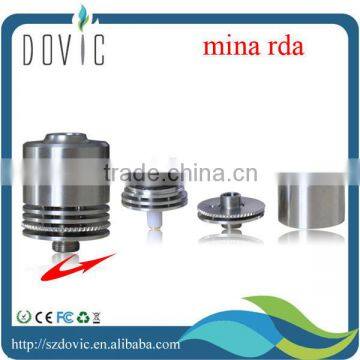 new arrival ! stainless/black Quality Mina rda/rba/atomizer with perfect design