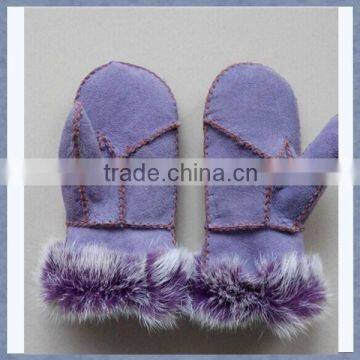 Cheap Winter Sheepskin Leather Gloves Fur Kid Gloves