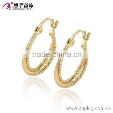 fashion special designs 14k gold plated cheap large hoop earrings