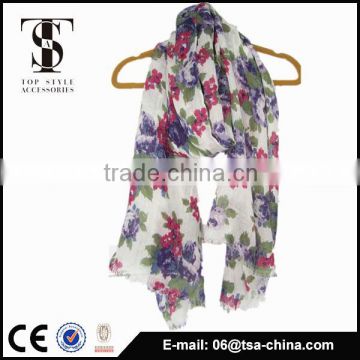 flower Style of Length and Printed Pattern Print Scarf