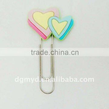 beautiful and special plastic coated paper clip/pvc clip/ plastic paper clip/ unique paper clips/fancy paper clips