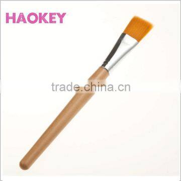 single leather case mask nylon wood make up brush