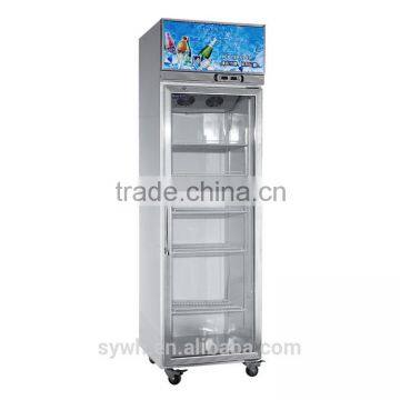 Supermarket Single-Door Upright Fridge for Bottle Drinks with LED light