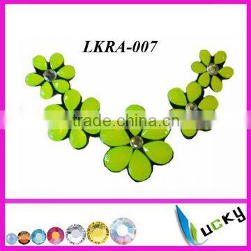 Hot Selling New Design Neon Color Rhinestone applique for wedding dress