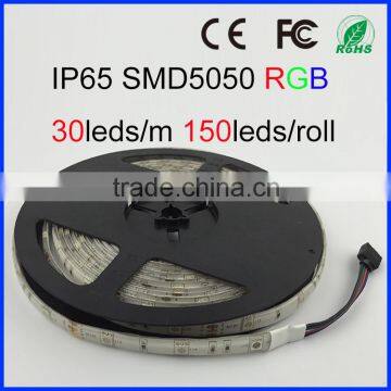 Rgb 5050 150leds Led Waterproof 30leds/m dc 12v 24v 5m/roll Ip65 Waterproof for Chrismas Lights Tira Led Rgb ce Rohs photo-3