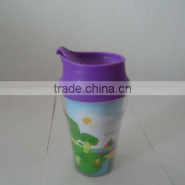 300ML new style plastic double wall mug