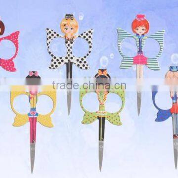 MNJ-001 Stainless steel butterfly girl shape beauty scissor
