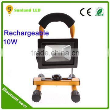 Hot sale china factory 10W led rechargeable flood light IP65 outdoor portable led work light led rechargeable light