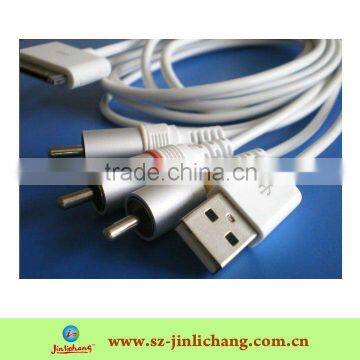 New Wholesale AV cable with USB jack for iPad,for iPhone 4