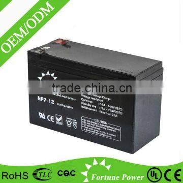 quick charge electirc bicycle 12v7ah lead acid battery