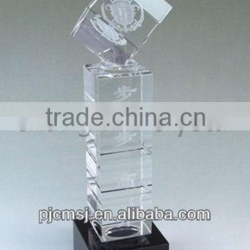 2013 new design Crystal cube trophy,award trophies