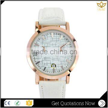 New arrival stripe white dial leather watchband automatic watch winder quartz analog watch Y013