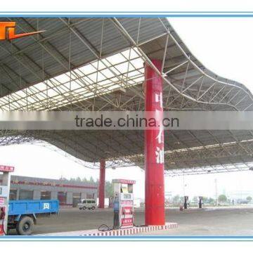 Gas Station Steel Buildings Space Truss Structure