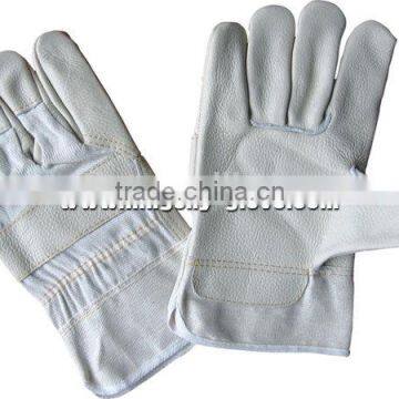 Light color full palm furniture leather working glove