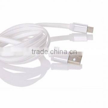 New Design Colorful TPE Round Noodles High Speed Micro Usb Cable Pigtail(OEM ODM)