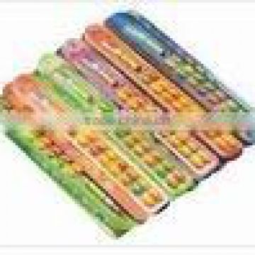 1 crayon plue 16ct gum balls on paper ruler(bag) (candy chewing gum bubble gum)