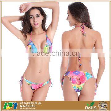 Women's Fashion Sexsy Floral Print Triangle Bikini Swimwear Swimming Costume