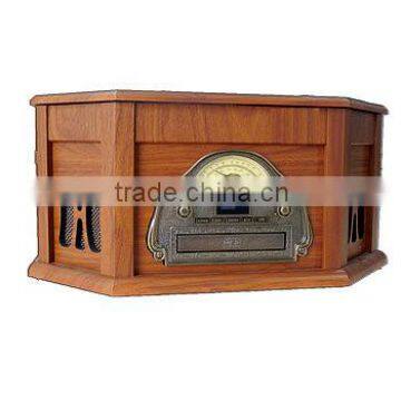 Rain Lane Antique Multi Function Variable Speed Turntable Vinyl Record Player photo-3