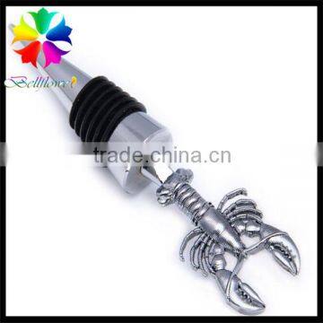 Fancy novelty metal wine stopper, novelty wine stopper, red wine stopper for wediing or party