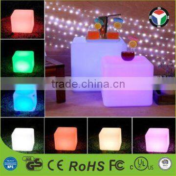 2016 hot sale plastic led cube light,LED chair light; Wonderful Chair LED light cube,magic change color light small seat cube