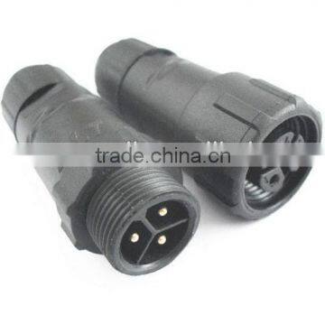 3 pin bulkhead waterproof wire connector