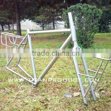 Cyclocross Bike Frameset with Welded Racks and Fender Mounts