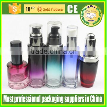 make-up High Quality assured cosmetic colored glass body lotion bottle