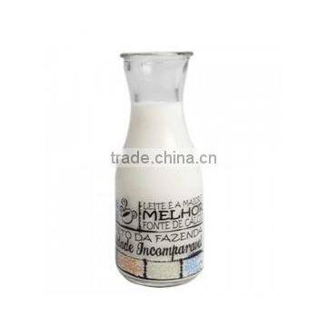 flower shape wide mouth round shape milk and ejuice glass bottle with straw manufacturer