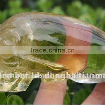 Citrine Natural Quartz Crystal Skull