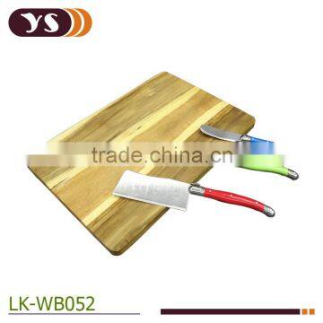 rectangle acacia board and 3pcs cheese knife set