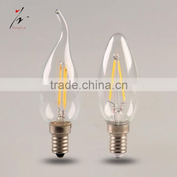 E14 Led 110V/220V Dimmable/Non-dimmable C35 2W 4W Led Filament Bulb Edison Led Candle Light